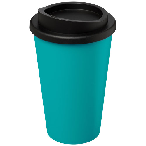 Gobelet publicitaire isolant 350ml Americano® Bleu aqua et Noir